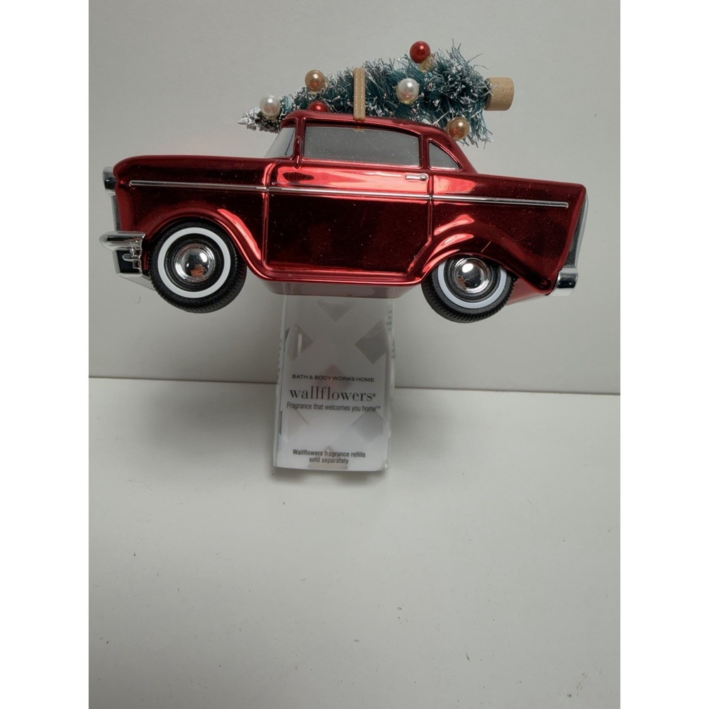 Bath & Body Works Red Car With Tree Wallflower Plug In‎ Holiday Christmas New